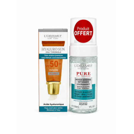 L’oramel Hyaluron Sun Care Invisible Hydratant SPF50+ 40ml + MOUSSSE GRATUITE