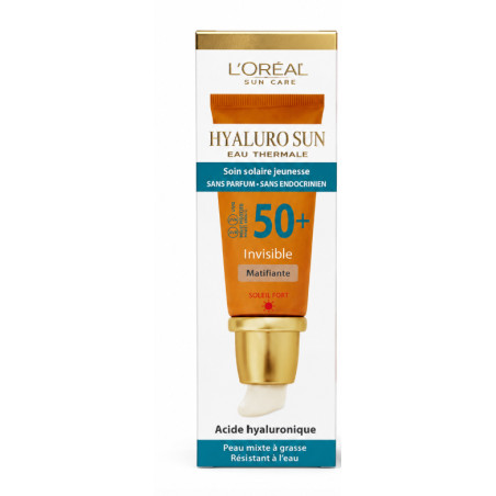 L'Oramel Hyalurosun ecran care invisible matifiant  SPF50+ 50ML