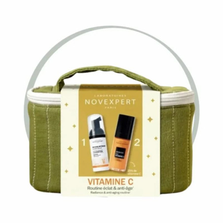 Novexpert Coffret : Sérum Booster Vitamine C 30ml + Mousse Nettoyante Flash Éclat 40ml OFFERTE