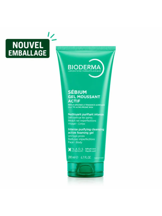 BIODERMA sebium gel moussant actif peau grasse...