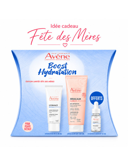 AVENE - COFFRET BOOST HYDRATATION : HYDRANCE CREME LEGERE+ GEL NETTOYANT XERACALM ET SERUM HYDRANCE BOOST 10ML OFFERTS