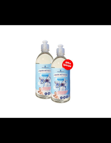 LIQUIDE NETTOYANT BIBERONS ET ACCESSOIRES 500ml 1+1GRATUIT