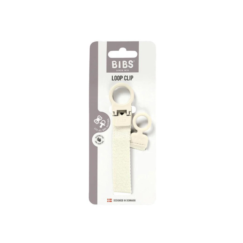 BIBS Loop Universal Pacifier Clip Ivory