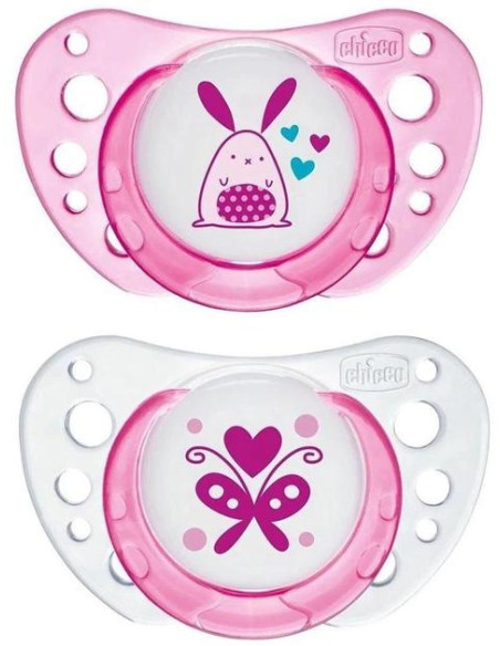 CHICCO SUCETTE PHYSIO AIR ROSE 0-6M 2PCS 8709