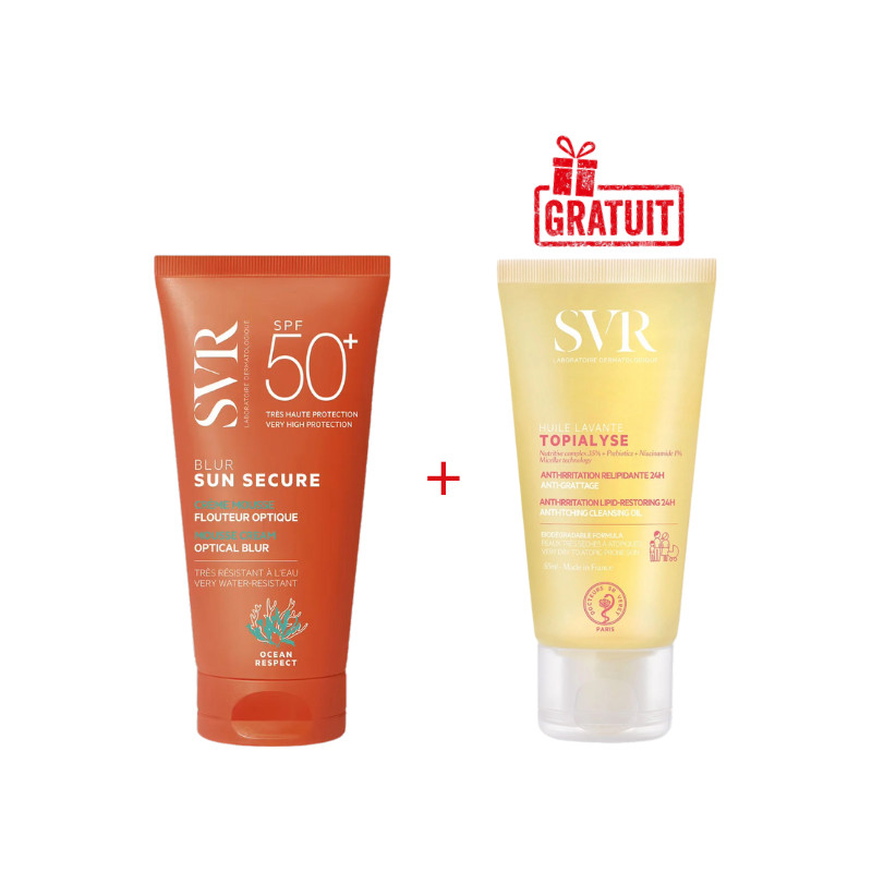 SVR SUN SECURE BLUR SPF50+ 50ML+TOPIALYSE HUILE...