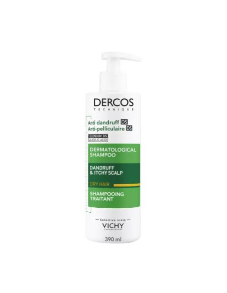 VICHY DERCOS SHAMPOOING ANTIPELLICULAIRE TRAITANT CHEVEUX NORMAUX A SECS 390ML