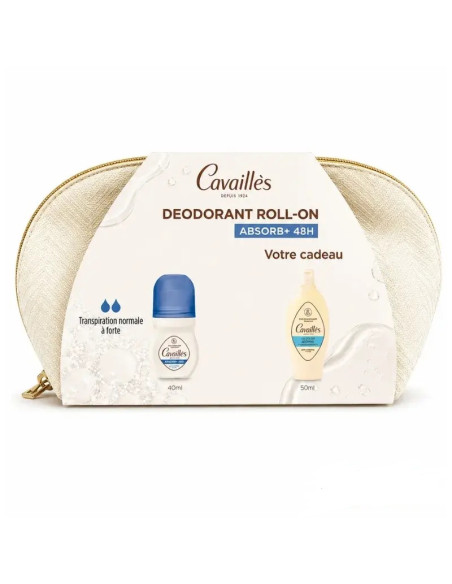 ROGÈS CAVAILLÈS TROUSSE DÉODORANT ROLL ON ABSORB+ 50ML + GEL INTIME ANTI BACTERIEN 50ML