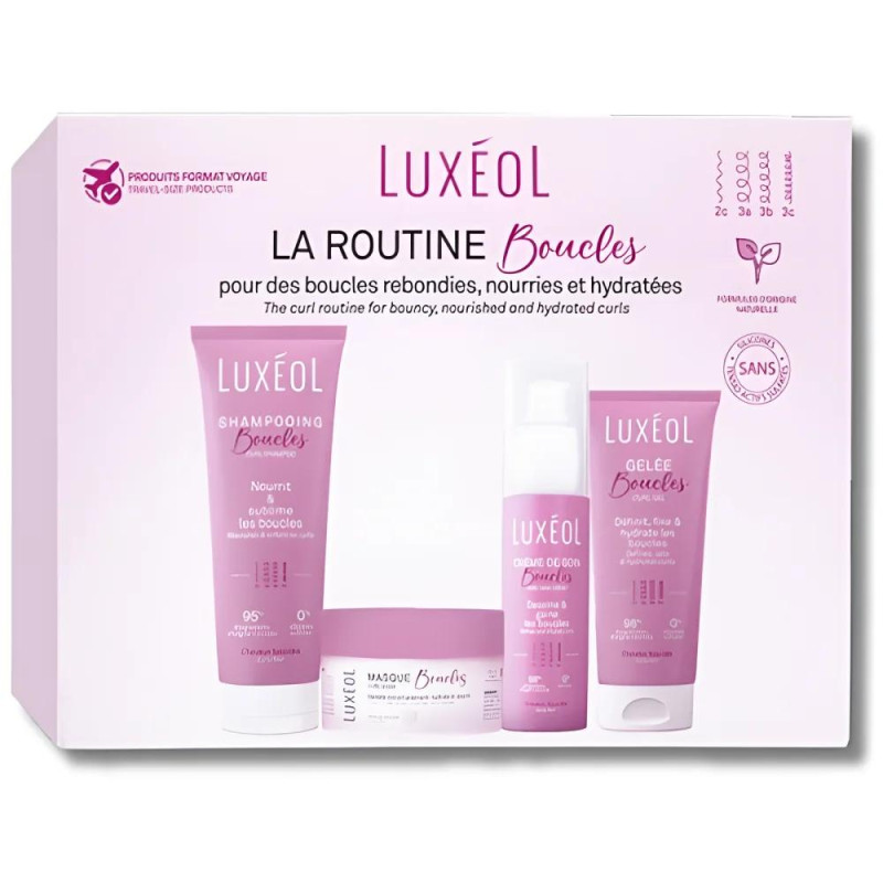 LUXEOL COFFRET ROUTINE BOUCLES FORMAT VOYAGE