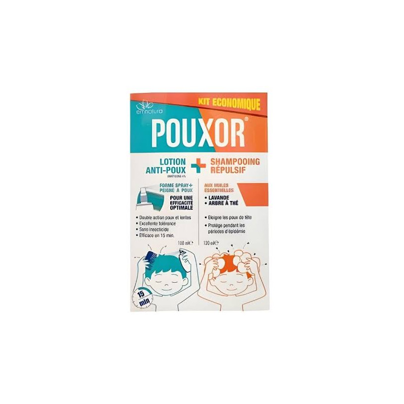 POUXOR KIT LOTION + SHAMPOING REPULSIF