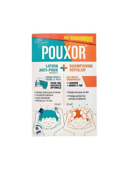 POUXOR KIT LOTION + SHAMPOING REPULSIF