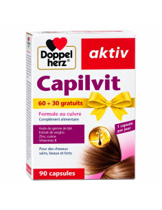 AKTIV CAPILVIT AU CUIVRE 90 COMPRIMES ( 60 + 30 GRATUITS )