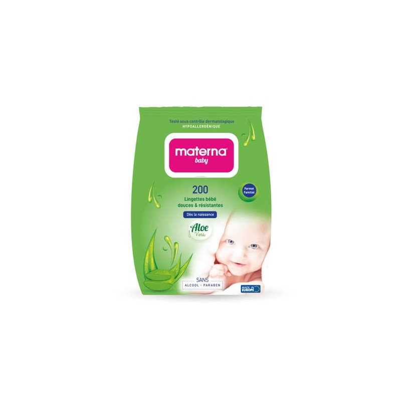 Materna Lingettes Format Familial 200 pièces