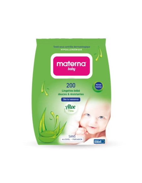 Materna Lingettes Format Familial 200 pièces