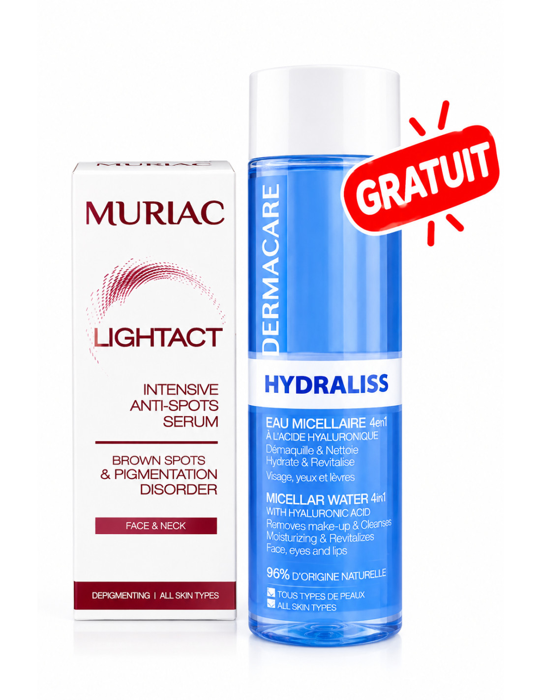 MURIAC SERUM ANTI-TACHE + EAU MICELLAIRE HYDRALISS GRATUITE