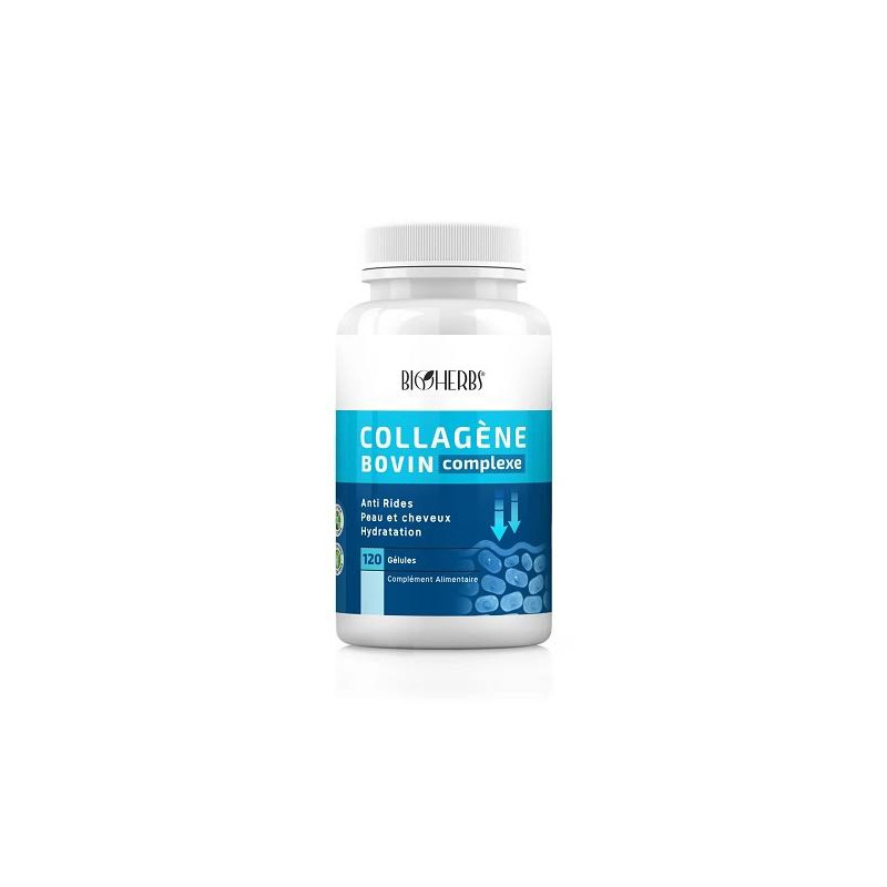 BIOHERBS COLLAGENE BOVIN COMPLEXE 120 GELULES
