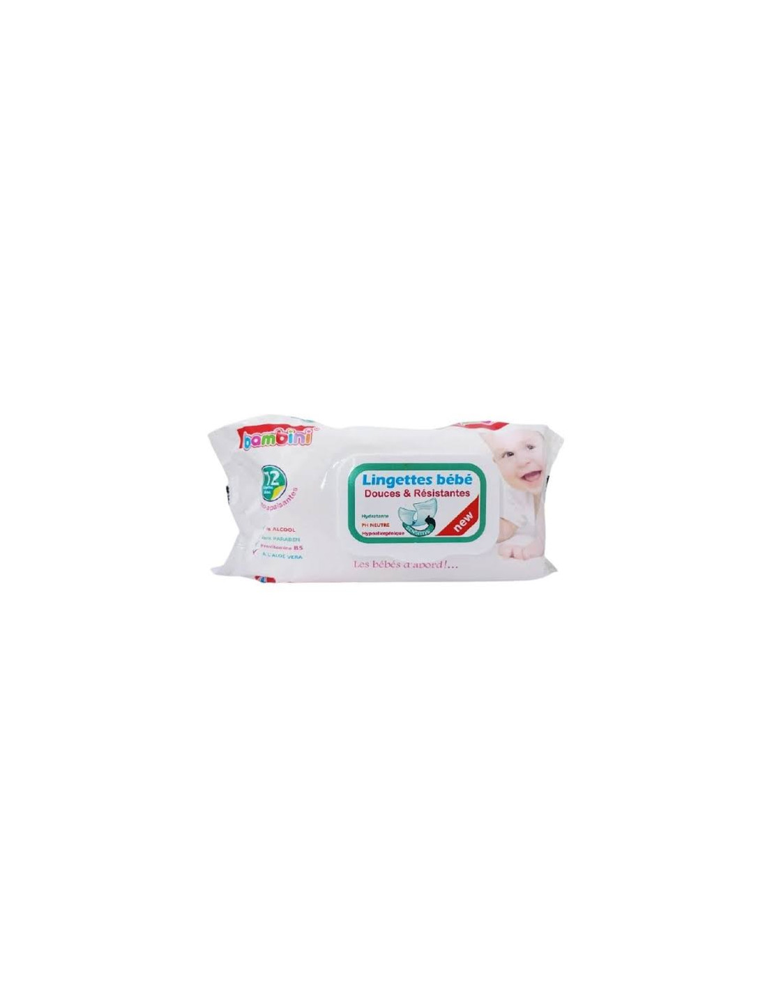 BAMBINI LINGETTES BEBE DOUCES ET RESISTANTES 72PIECES