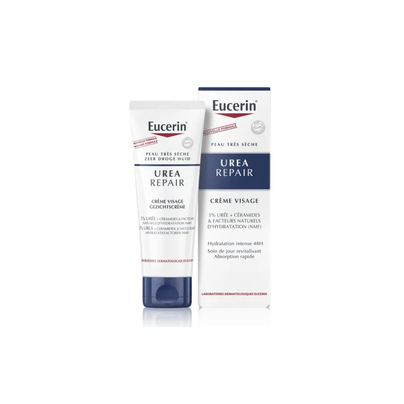 EUCERIN UREA REPAIR CREME VISAGE PEAU SECHE 50 ML