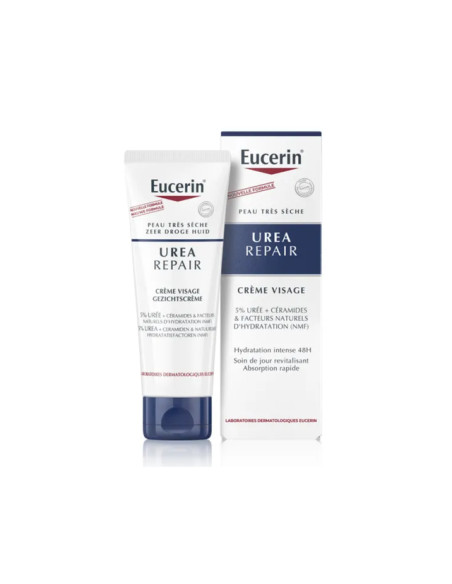 EUCERIN UREA REPAIR CREME VISAGE PEAU SECHE 50 ML