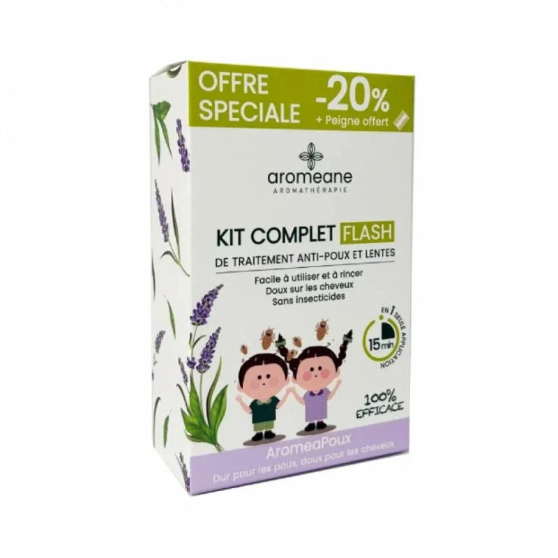 AROMEANE KIT COMPLET FLASH ANTI POUX