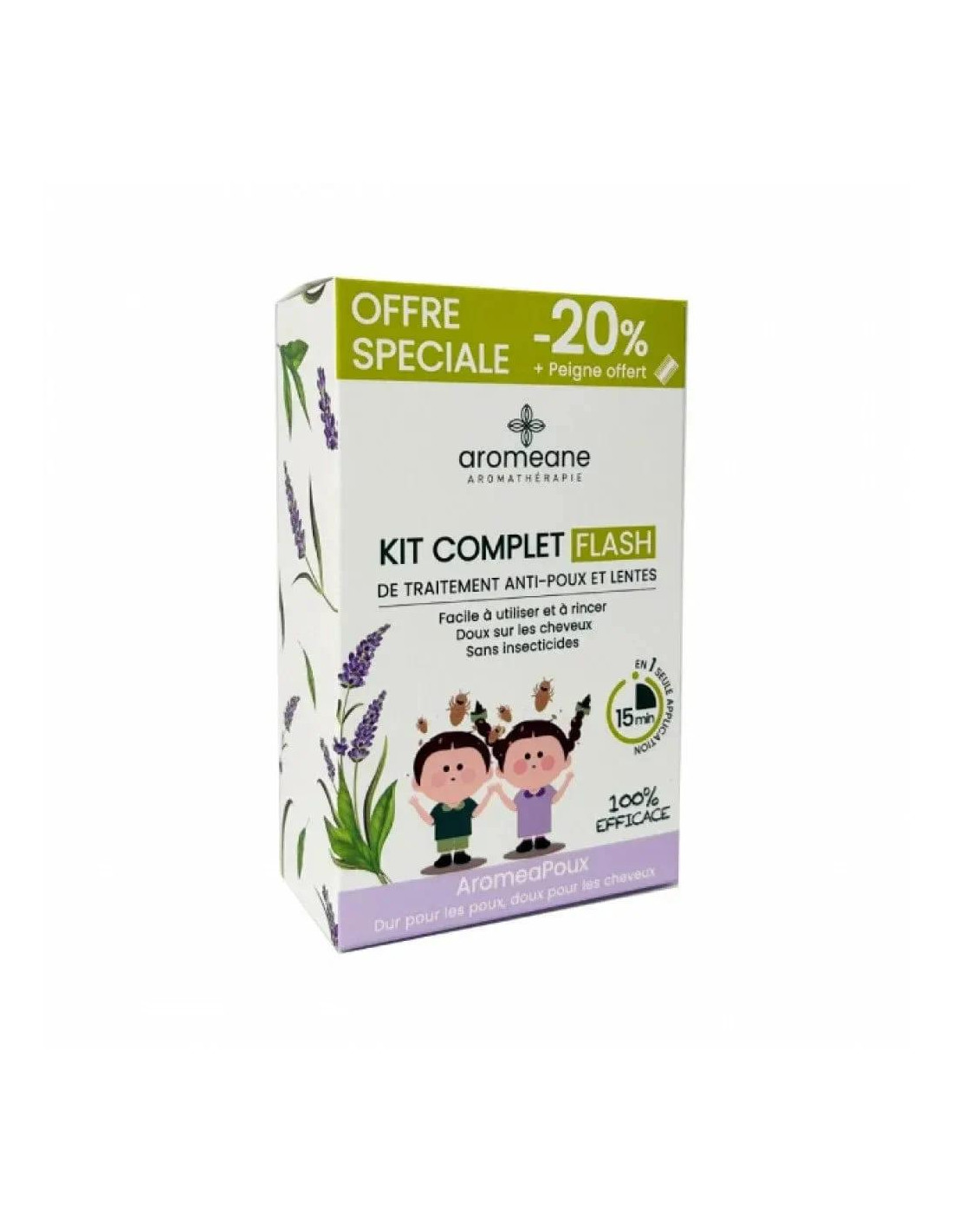 AROMEANE KIT COMPLET FLASH ANTI POUX