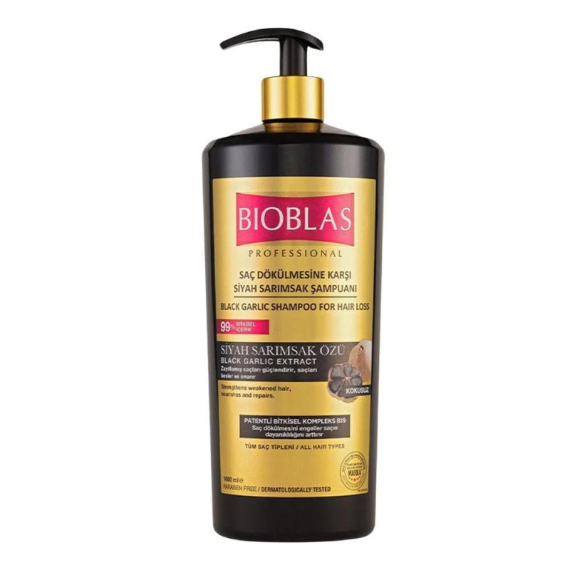 BIOBLAS SHAMPOOING A L'AIL NOIR 1 LITRE