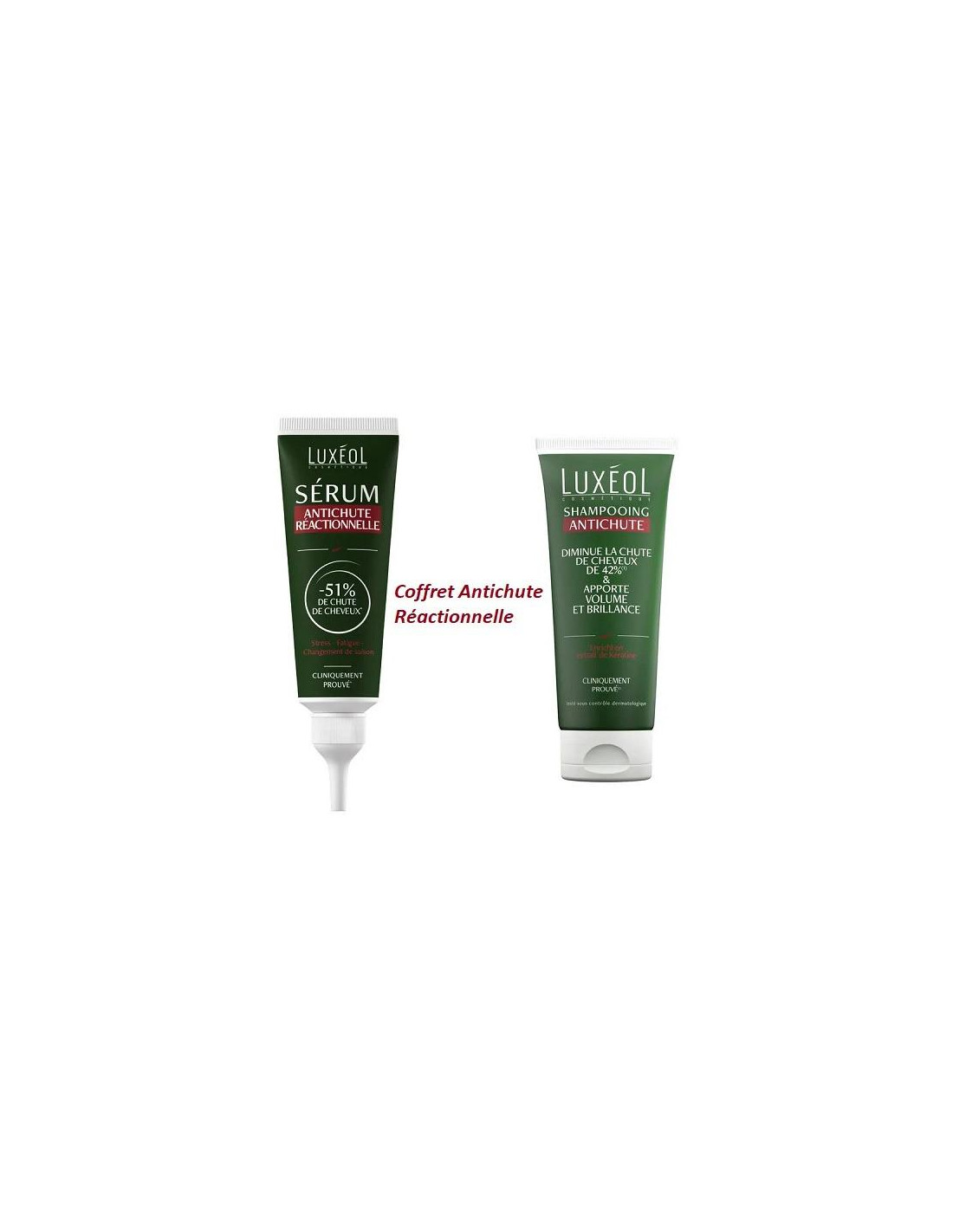 Luxeol Coffret Anti-Chute Réactionnelle : Sérum 50ml + Shampoing 200ml