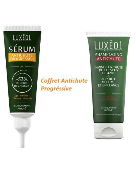 LUXEOL COFFRET ANTI CHUTE PROGRESSIVE : SHAMPOING ANTI CHUTE 200ML + SERUM ANTI CHUTE PROGRESSIVE 50ML