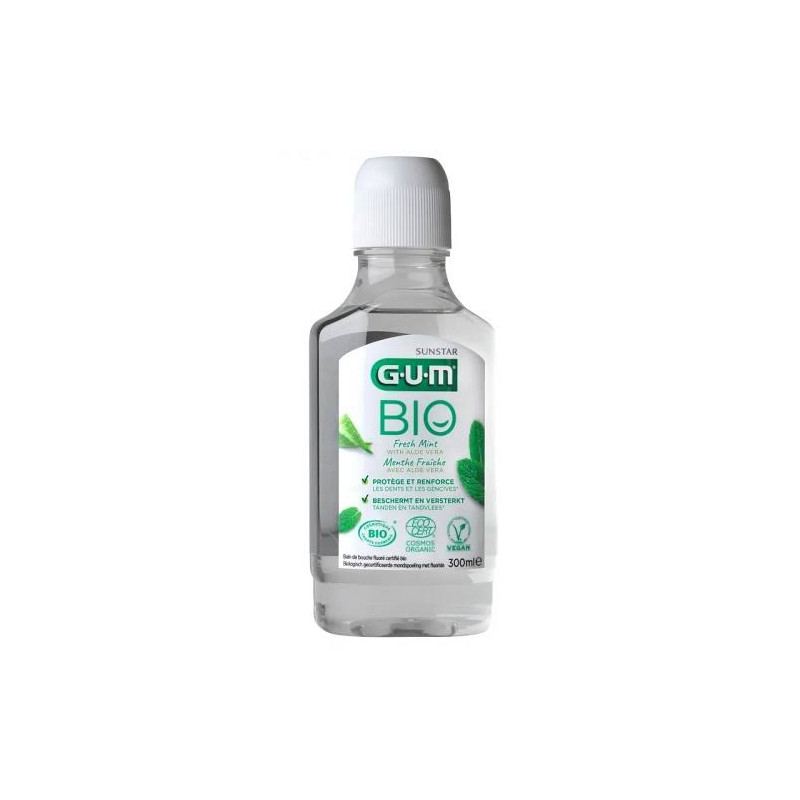 GUM BIO BAIN DE BOUCHE MENTHE FRAICHE AVEC ALOE...