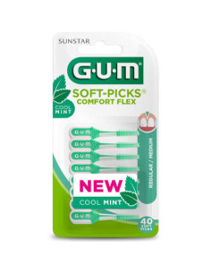 GUM SOFT PICKS COMFORT FLEX 670 MEDIUM 40 UNITÉS