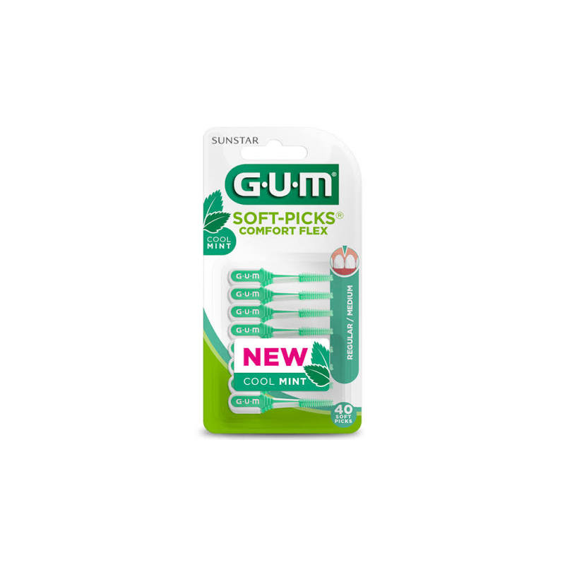 GUM SOFT PICKS COMFORT FLEX 670 MEDIUM 40 UNITÉS
