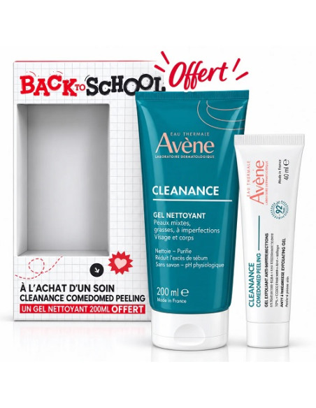 Avène Coffret Cleanance Comedomed Peeling & Gel Nettoyant 200ML Offert