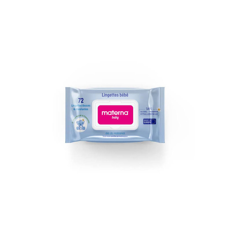 MATERNA BB LINGETTE BOITE DE 72 BLEU