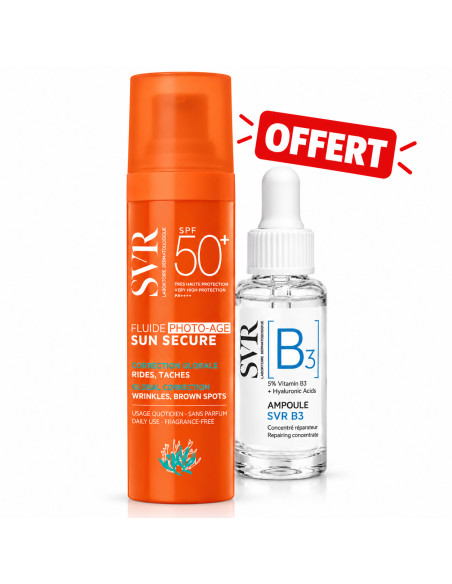 SVR SUN SECURE FLUIDE PHOTO AGE SPF50+ +AMPOULE B OFFERT
