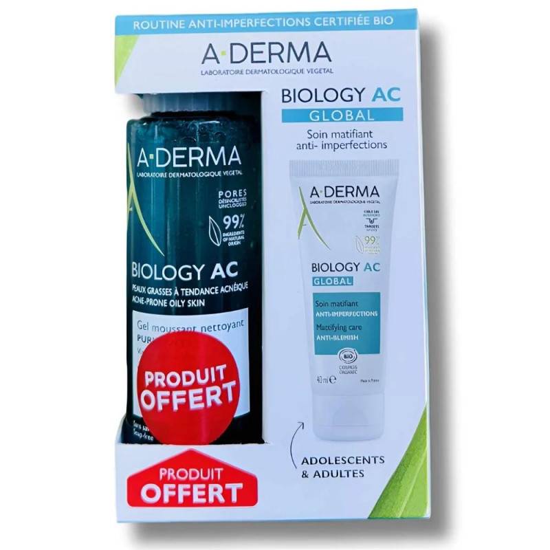 A-DERMA - COFFRET BIOLOGY AC GLOBAL 40ML +...