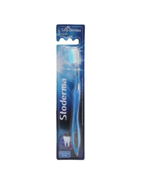 Stoderma Brosse à Dents Medium Bleu