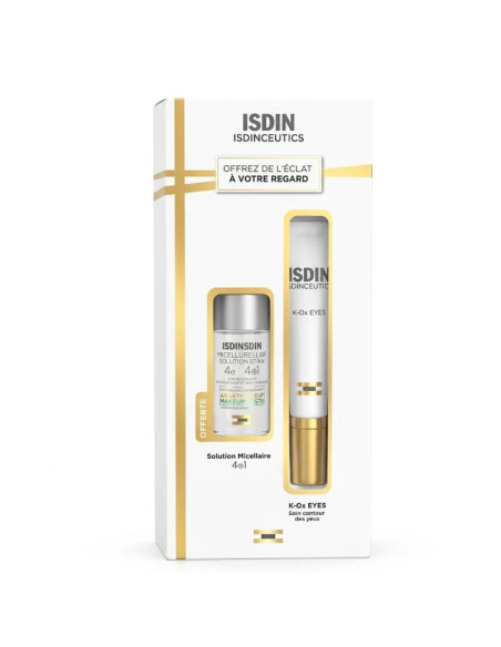 ISDIN Isdinceutics Coffret K-Ox Eyes 15mL + Solution Micellaire 4en1 30mL Offerte