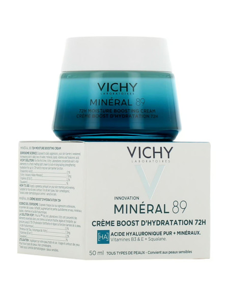 vichy mineral 89 creme boost hydratation jour 72h