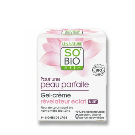 SO BiO GEL CREME REVELATEUR ECLAT NUIT 50ML
