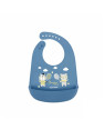 CANPOL BABIES bavoir silicone avec poche bonjour paris - bleu ref 74/027