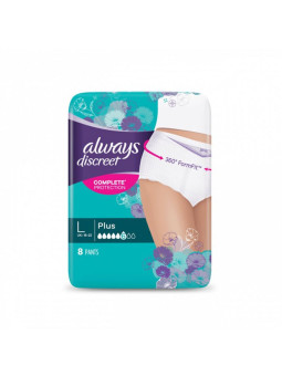 ALWAYS DISCREET PLUS "L" / 8 CULOTTES