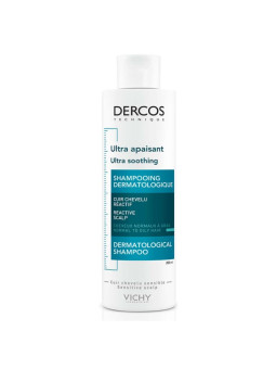 VICHY DERCOS SHAMPOOING ULTRA APAISANT CHEVEUX NORMAUX A GRAS 200ML