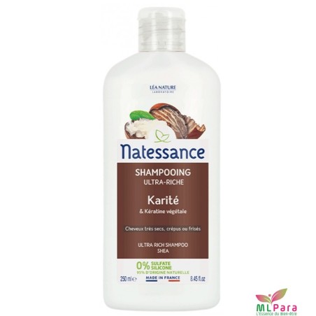 NATESSANCE SHAMPOING CREME KARITE 250ML