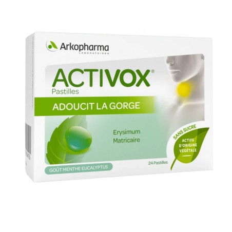 ARKOPHARMA ACTIVOX MENTHE EUCALYPTUS 24 PASTILLES