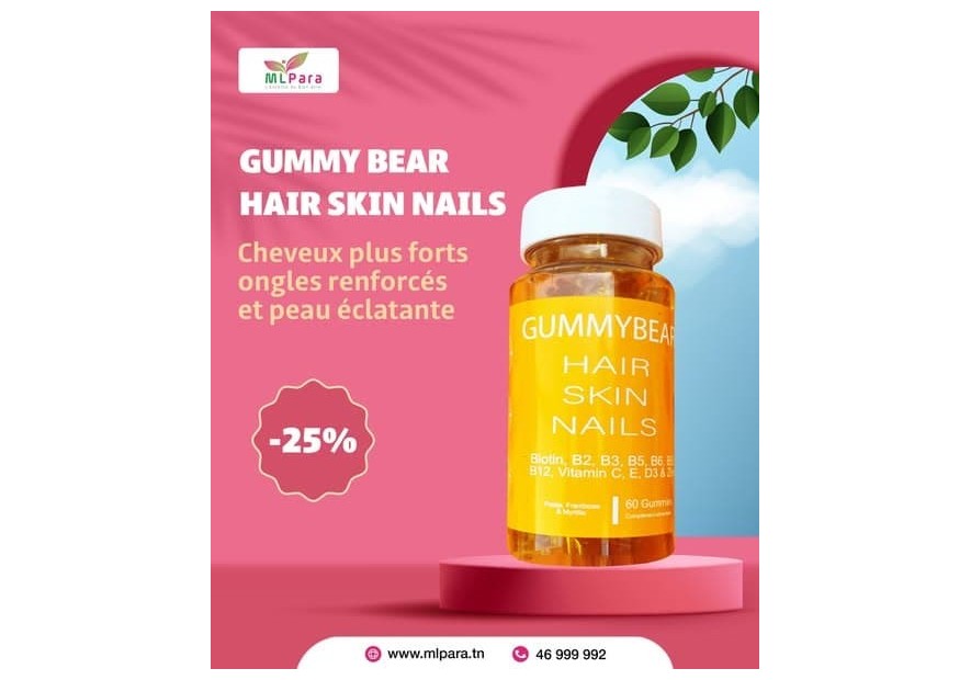 GUMMYBEAR Hair, Skin & Nails : allié gourmand pour cheveux, peau et ongles