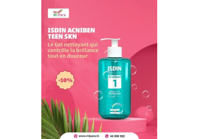 Le gel nettoyant ISDIN Acniben Teen Skin contrôle l’excès de sébum tout en respectant votre peau