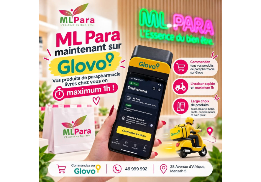 ML Para arrive sur Glovo : vos soins de parapharmacie livrés chez vous en un éclair